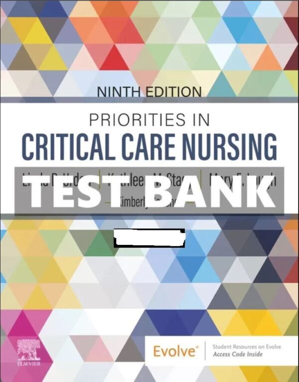 Test Bank for Priorities in Critical Care Nursing 9th Edition Urden