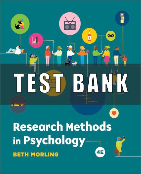 Test Bank for Research Methods in Psychology Evaluating a World of Information 4rd Edition Morling