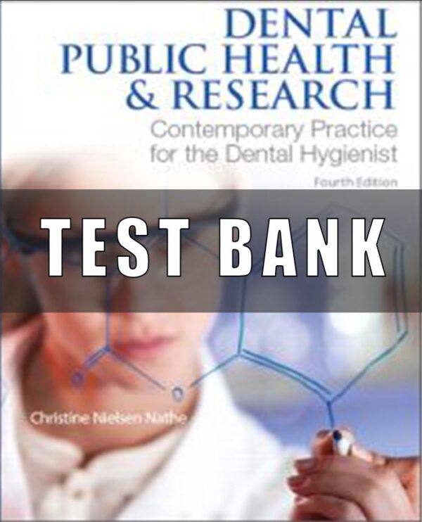 Test Bank for Dental Public Health and Research 4th Edition by Nathe