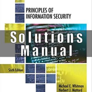 Solutions Manual for Principles of Information Security 6th Edition Whitman