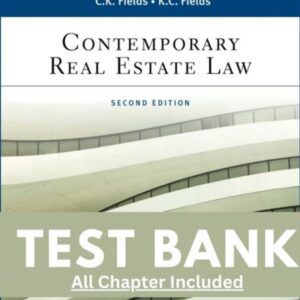 Test Bank for Contemporary Real Estate Law 2nd Edition Fields