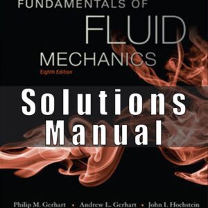 Solution Manual for Munson, Young and Okiishi’s Fundamentals of Fluid Mechanics, 8th Edition, by Philip M. Gerhart