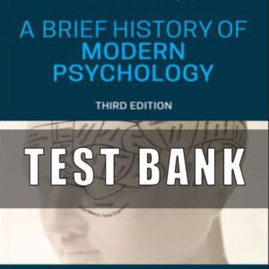 Test bank For A Brief History of Modern Psychology 3rd Edition by Ludy T. Benjamin Jr